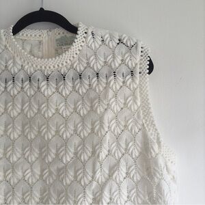 Vintage Chic White Lane Bryant Knit Tank